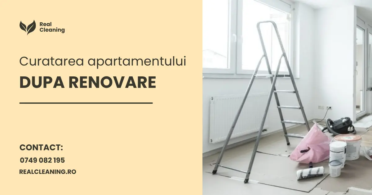 Curățenie înainte de mobilare la apartament nou după renovare,